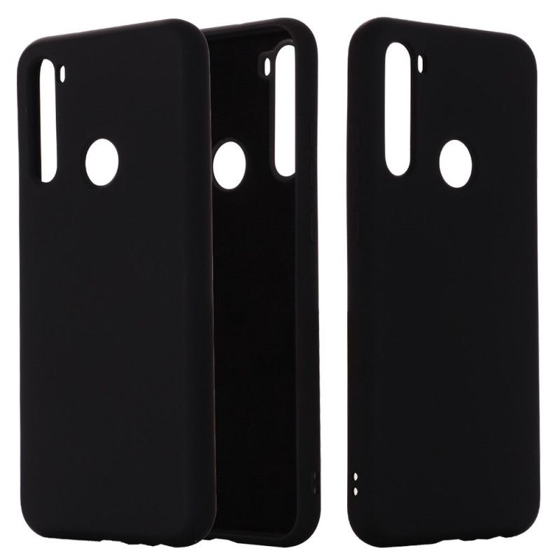 Cover Hoesje Xiaomi Redmi Note 8T Rood Zwart Telefoonhoesje Siliconenvloeistof