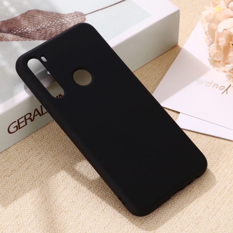 Cover Hoesje Xiaomi Redmi Note 8T Rood Zwart Telefoonhoesje Siliconenvloeistof