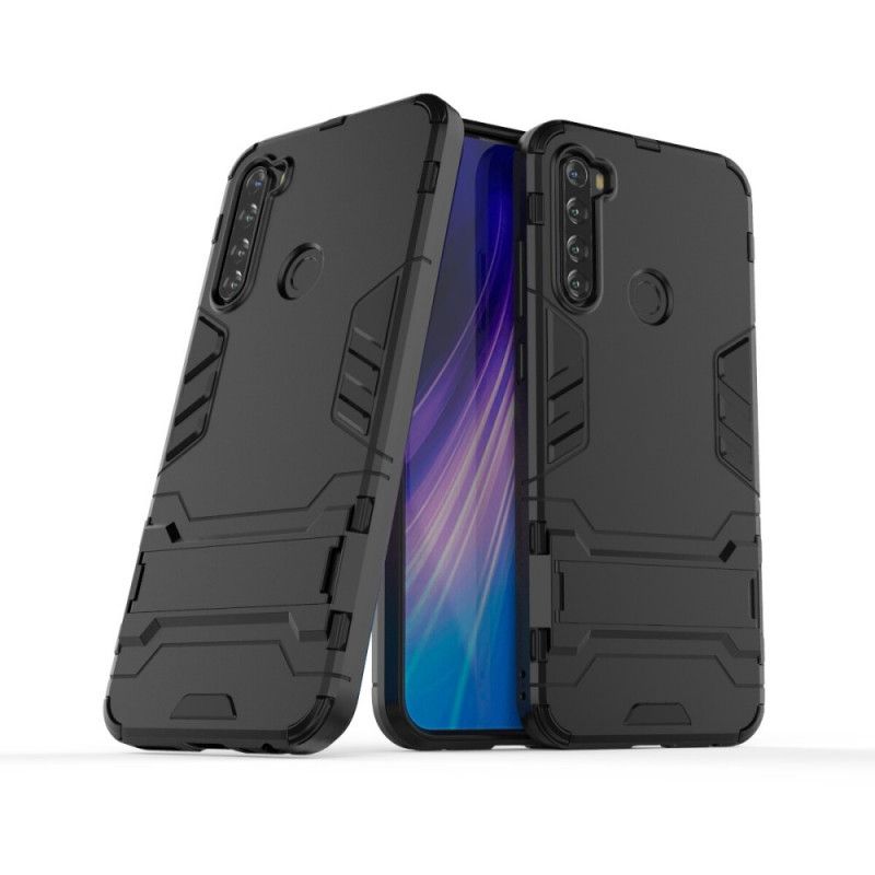 Cover Hoesje Xiaomi Redmi Note 8T Rood Zwart Telefoonhoesje Ultrabestendige Tong