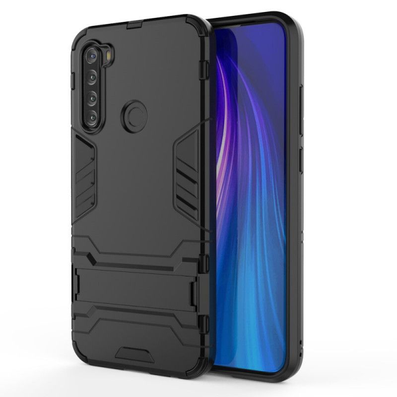 Cover Hoesje Xiaomi Redmi Note 8T Rood Zwart Telefoonhoesje Ultrabestendige Tong