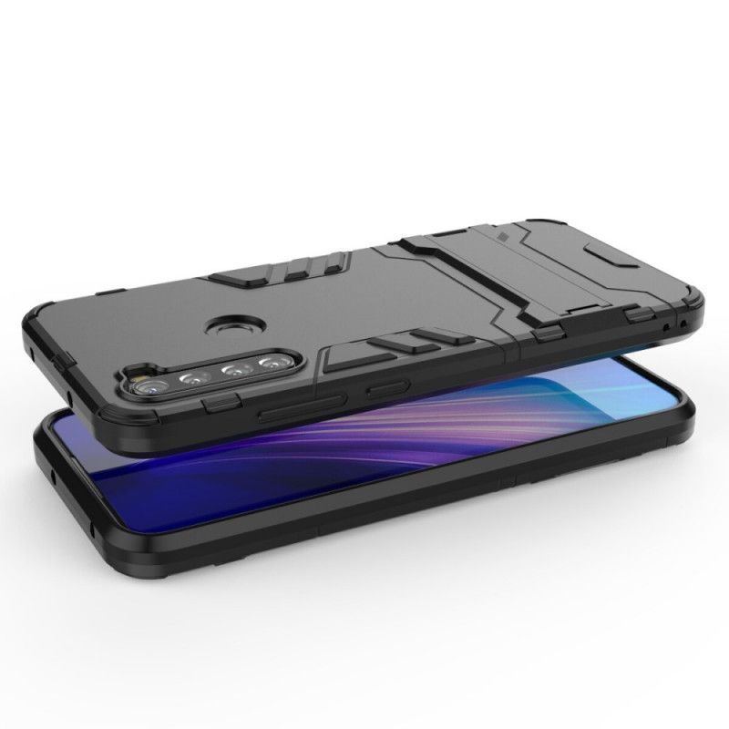 Cover Hoesje Xiaomi Redmi Note 8T Rood Zwart Telefoonhoesje Ultrabestendige Tong