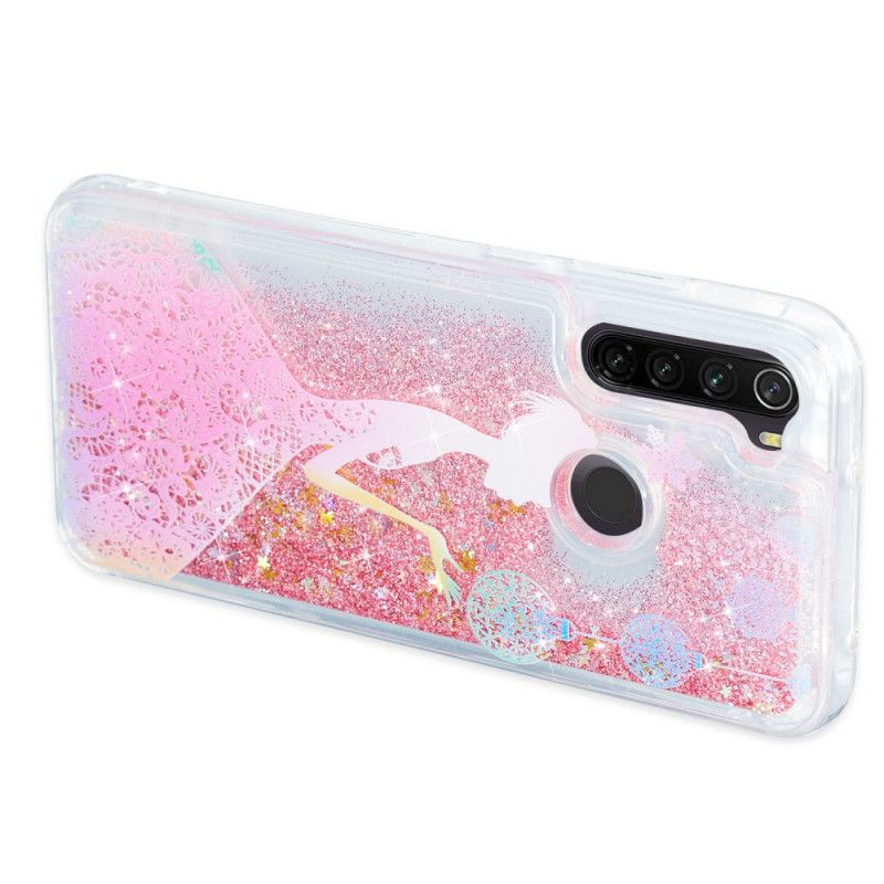 Cover Hoesje Xiaomi Redmi Note 8T Telefoonhoesje Vrouw Glitter