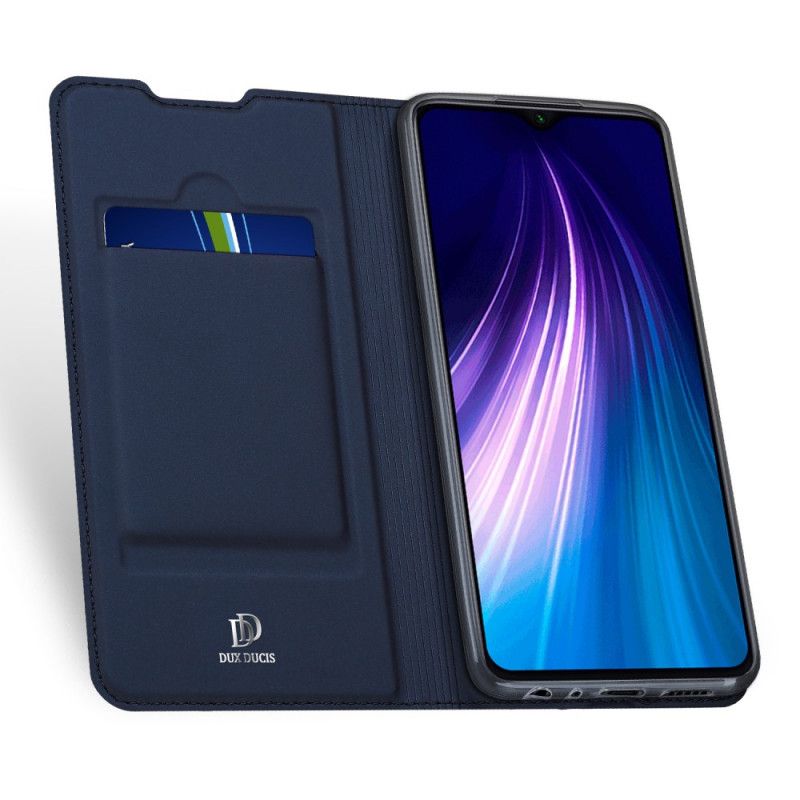 Folio-hoesje Xiaomi Redmi Note 8T Marineblauw Zwart Pro Dux Ducis Huid