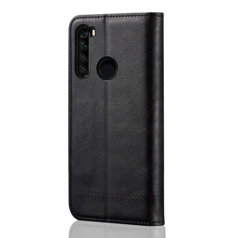 Folio-hoesje Xiaomi Redmi Note 8T Rood Zwart Gestikt Leereffect