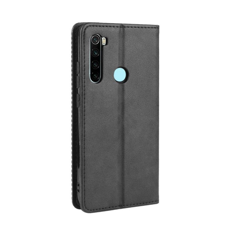 Folio-hoesje Xiaomi Redmi Note 8T Rood Zwart Gestileerd Vintage Leereffect