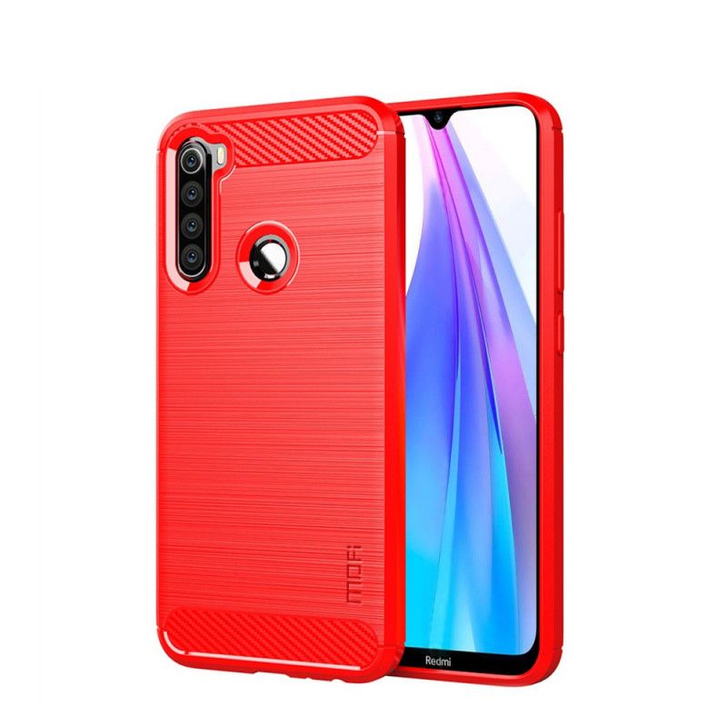 Hoesje Xiaomi Redmi Note 8T Grijs Zwart Mofi Geborstelde Koolstofvezel