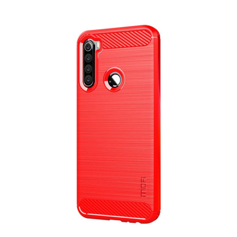 Hoesje Xiaomi Redmi Note 8T Grijs Zwart Mofi Geborstelde Koolstofvezel