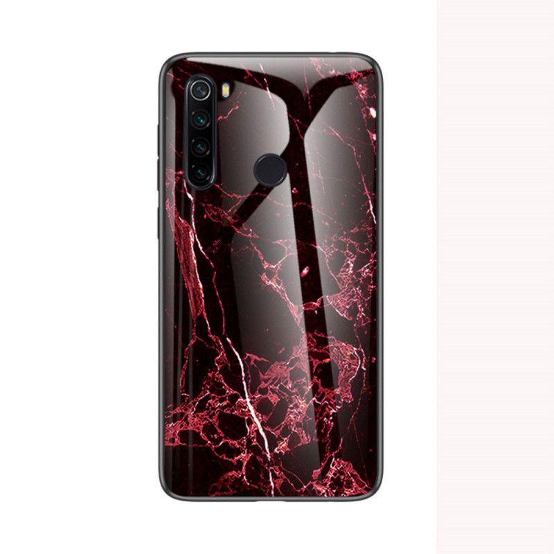 Hoesje Xiaomi Redmi Note 8T Wit Zwart Glanzend Marmer