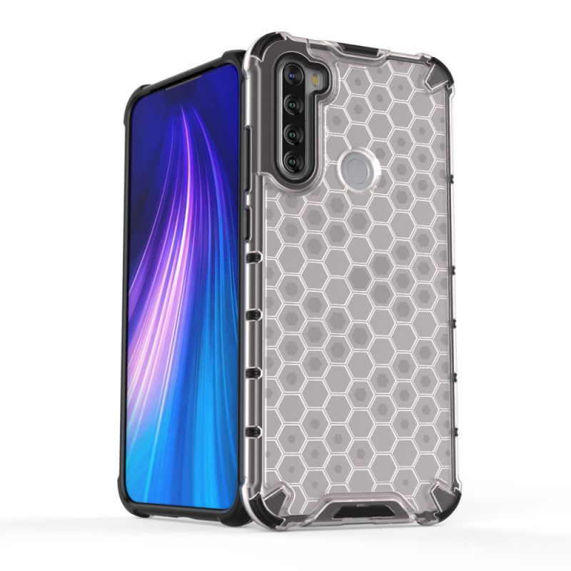 Hoesje Xiaomi Redmi Note 8T Wit Zwart Honingraatstijl