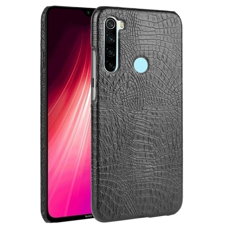 Hoesje Xiaomi Redmi Note 8T Wit Zwart Krokodillenhuidstijl