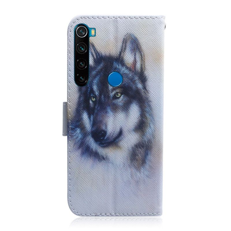 Leren Hoesje voor Xiaomi Redmi Note 8T Blik Van Een Hond