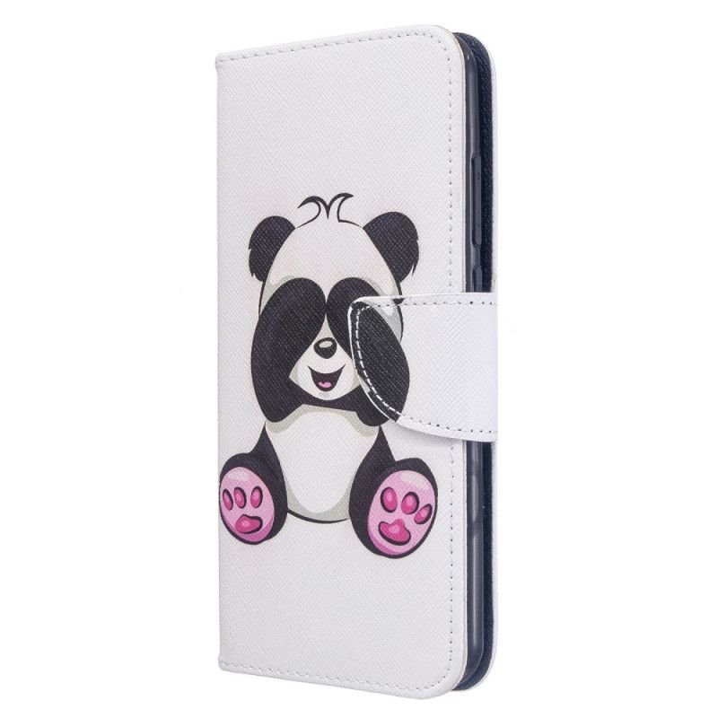 Leren Hoesje voor Xiaomi Redmi Note 8T Leuke Panda