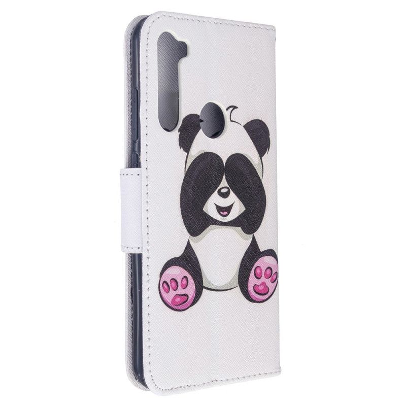 Leren Hoesje voor Xiaomi Redmi Note 8T Leuke Panda