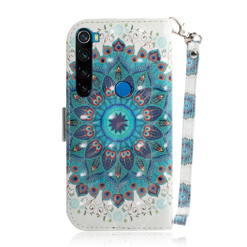 Leren Hoesje Xiaomi Redmi Note 8T Meesterlijke Mandala Met String