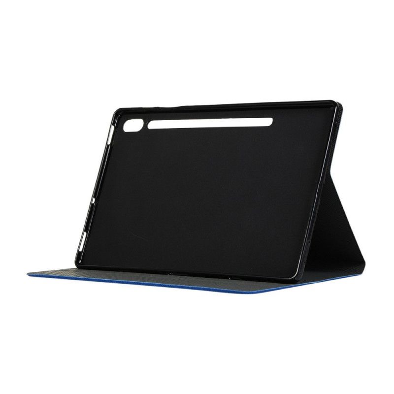 Case Samsung Galaxy Tab S7 Grijs Zwart Telefoonhoesje Enkay Stof