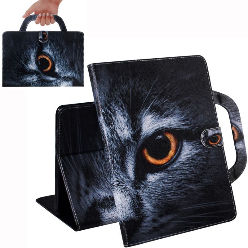 Cover Folio-hoesje Samsung Galaxy Tab S7 Telefoonhoesje Kat Met Handvat