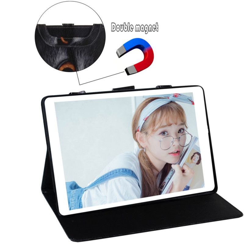 Cover Folio-hoesje Samsung Galaxy Tab S7 Telefoonhoesje Kat Met Handvat