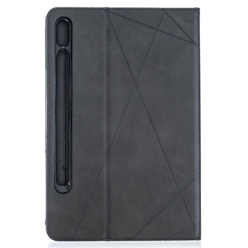 Cover voor Samsung Galaxy Tab S7 Grijs Zwart Geometrie