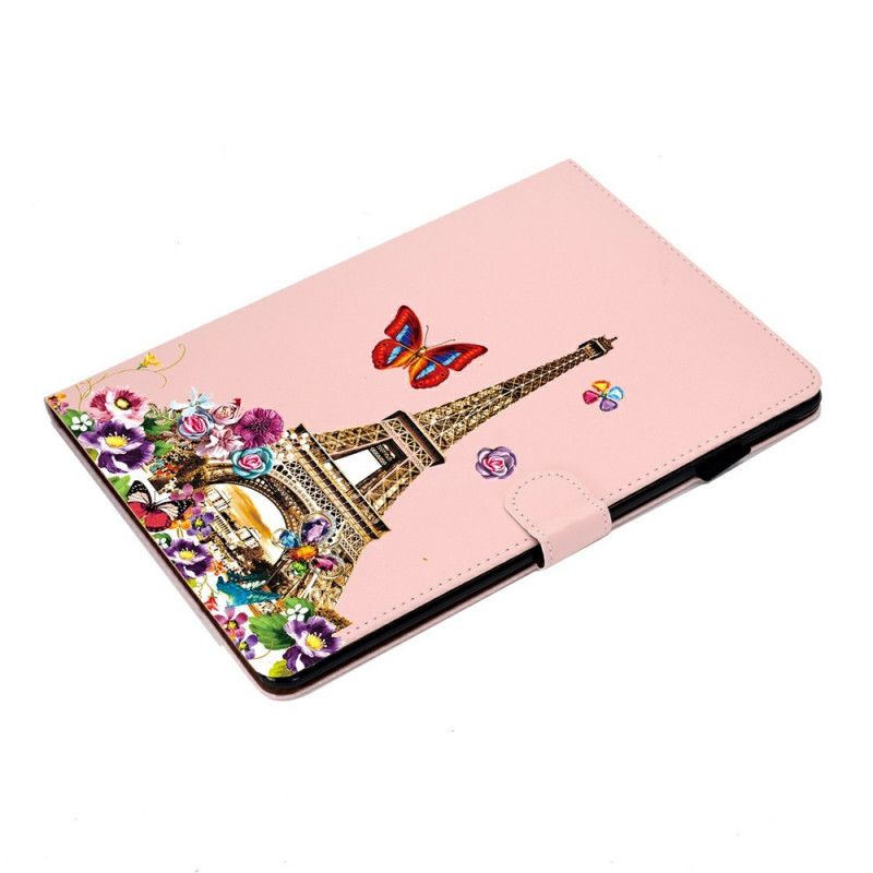 Flip Case Leren Samsung Galaxy Tab S7 Eiffeltoren In De Zomer