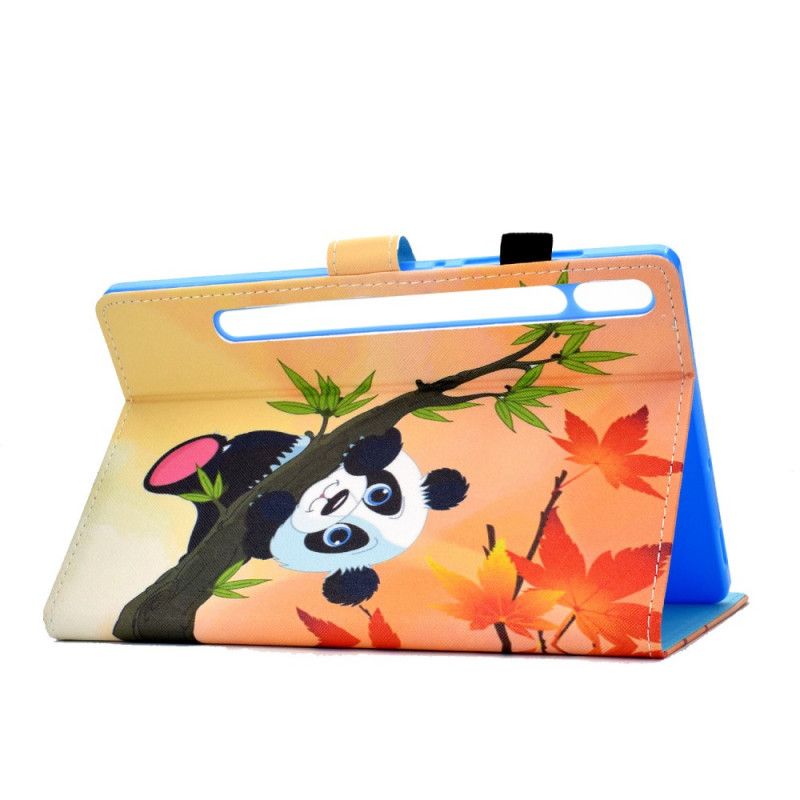 Flip Case Leren Samsung Galaxy Tab S7 Schattige Panda