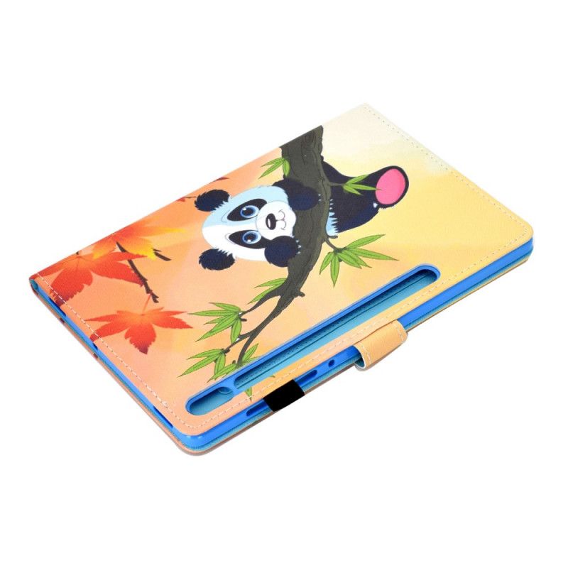 Flip Case Leren Samsung Galaxy Tab S7 Schattige Panda