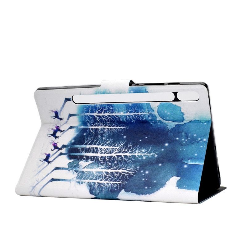 Flip Case Leren Samsung Galaxy Tab S7 Winter