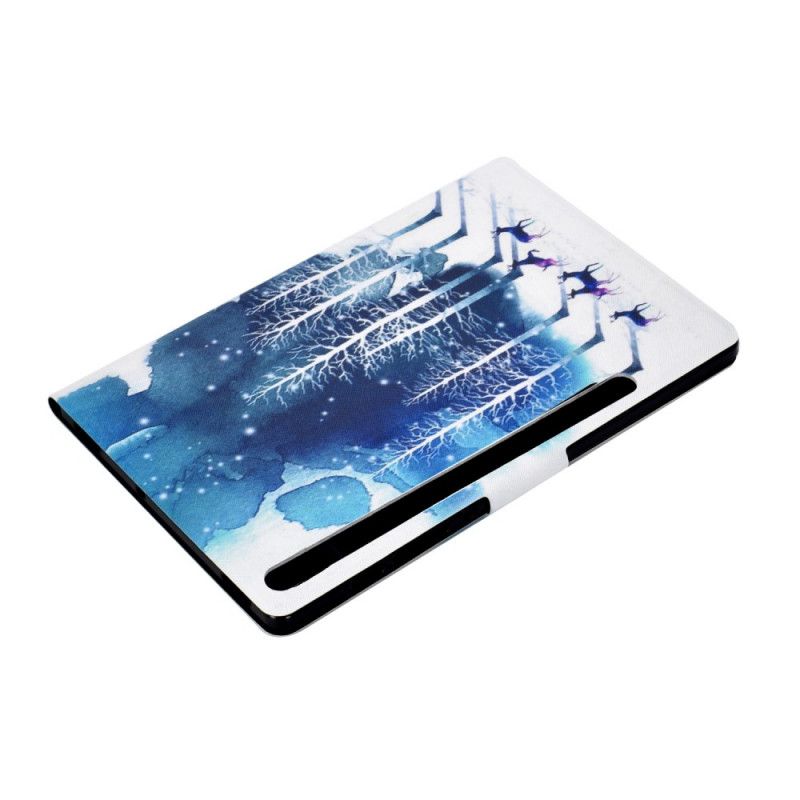 Flip Case Leren Samsung Galaxy Tab S7 Winter