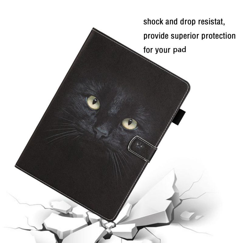 Flip Case Leren Samsung Galaxy Tab S7 Zwarte Kat