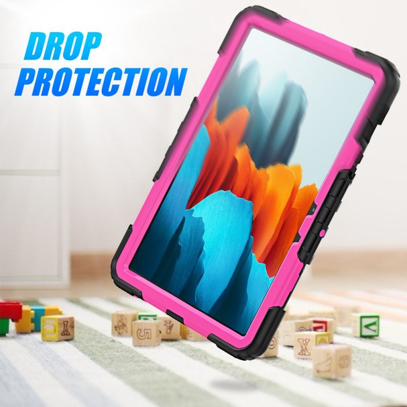 Hoesje voor Samsung Galaxy Tab S7 Donkerblauw Magenta Tweekleurig Multifunctioneel 2