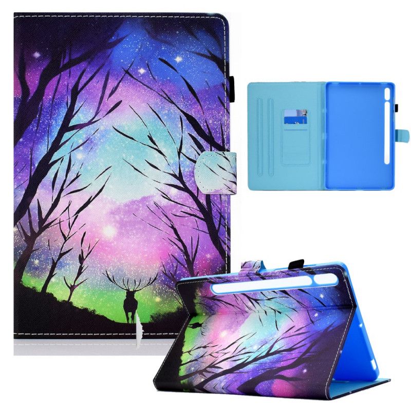 Kunstlederen Omslag Samsung Galaxy Tab S7 Aurora Borealis