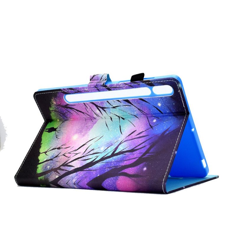 Kunstlederen Omslag Samsung Galaxy Tab S7 Aurora Borealis