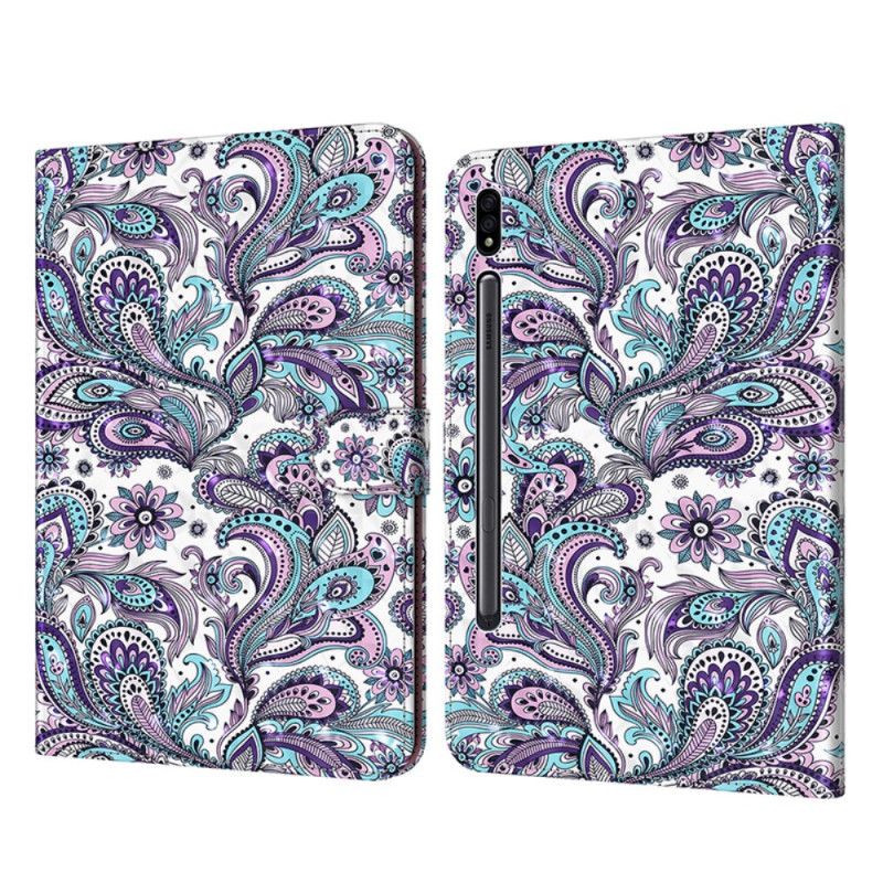 Kunstlederen Omslag Samsung Galaxy Tab S7 Paisley Patroon