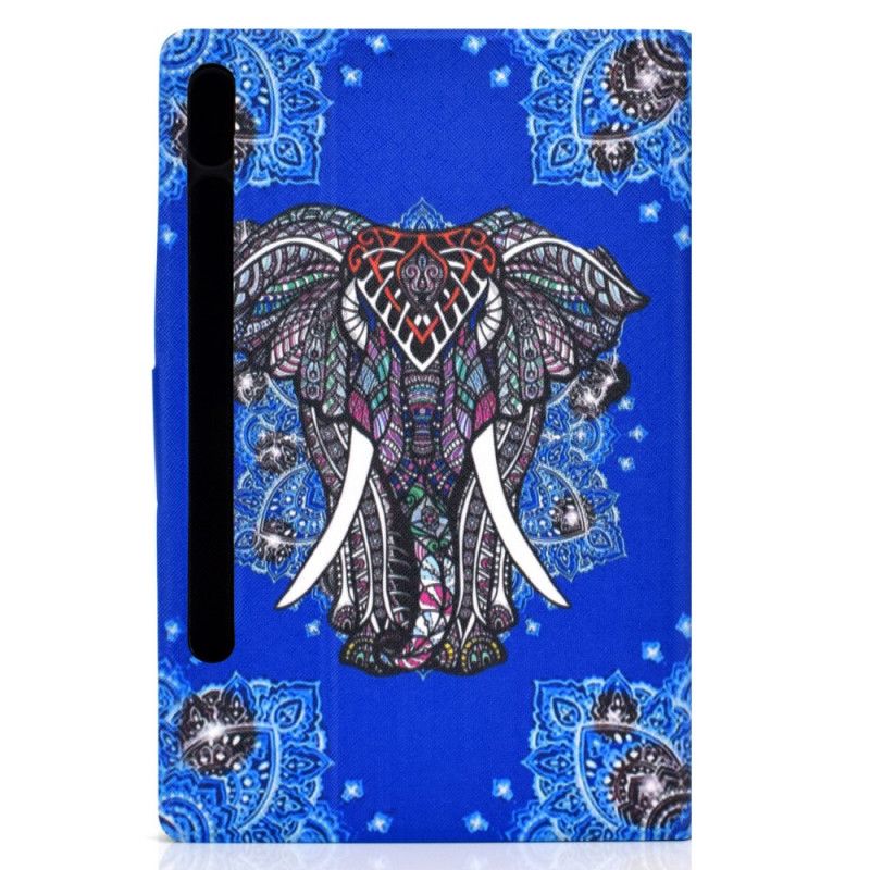 Leren Hoesje Samsung Galaxy Tab S7 Indische Olifant