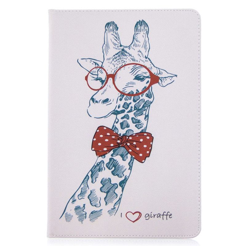 Leren Hoesje Samsung Galaxy Tab S7 Patroon Giraffenprint