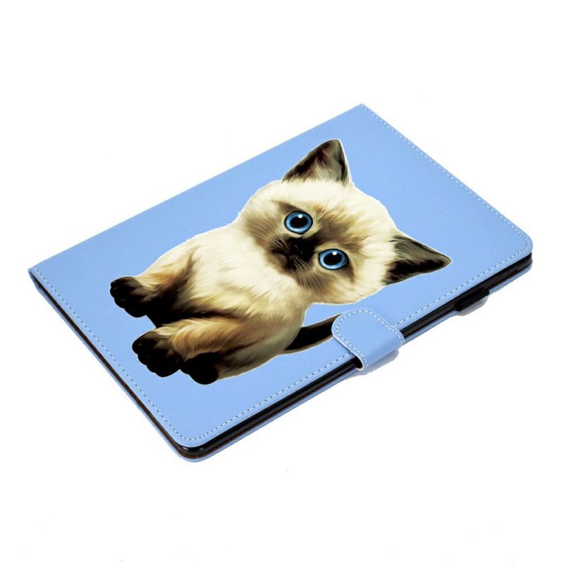 Leren Hoesje Samsung Galaxy Tab S7 Telefoonhoesje Leuk Kitten