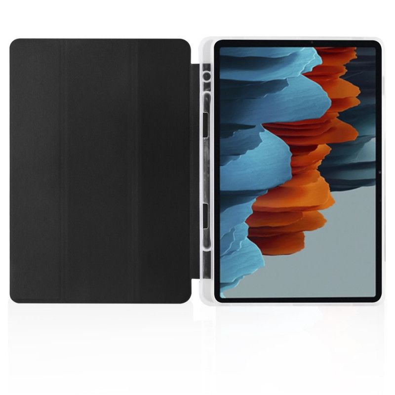 Siliconen Smartcase Samsung Galaxy Tab S7 Rood Zwart