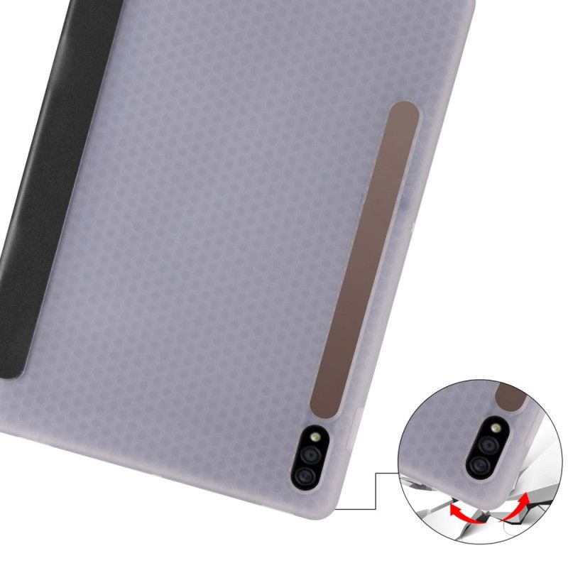 Siliconen Smartcase Samsung Galaxy Tab S7 Rood Zwart