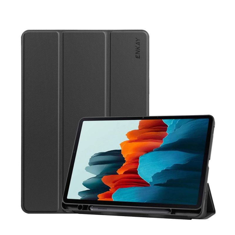 Smart Case Samsung Galaxy Tab S7 Grijs Zwart Enkay