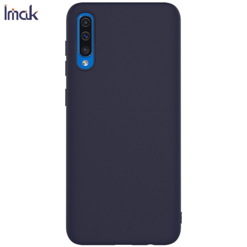 Case Hoesje Samsung Galaxy A50 Donkerblauw Zwart Telefoonhoesje Frosted Imak Uc-Serie