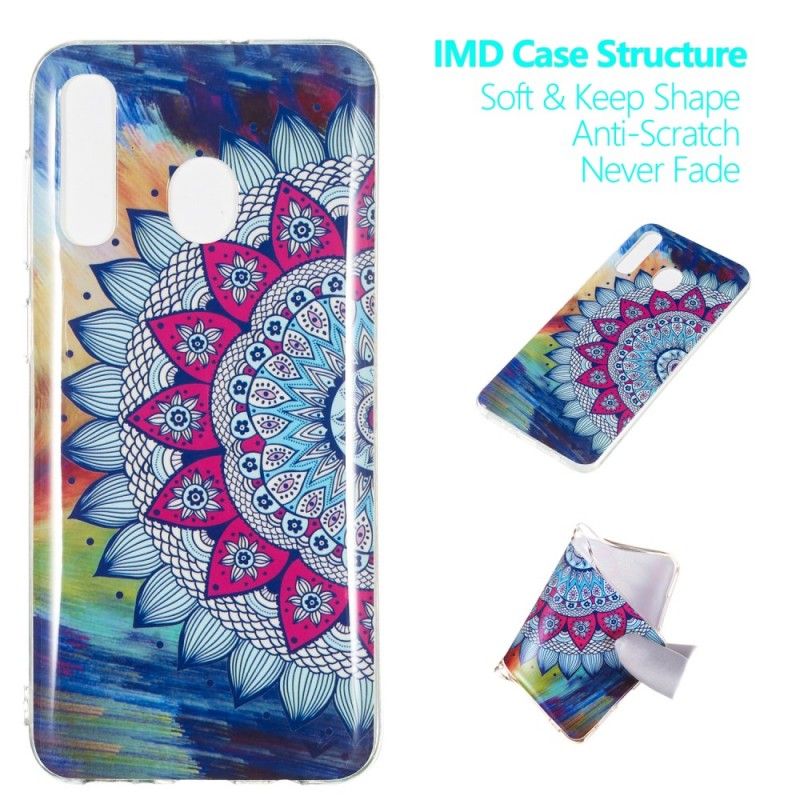 Case Hoesje Samsung Galaxy A50 Telefoonhoesje Fluorescerende Mandala