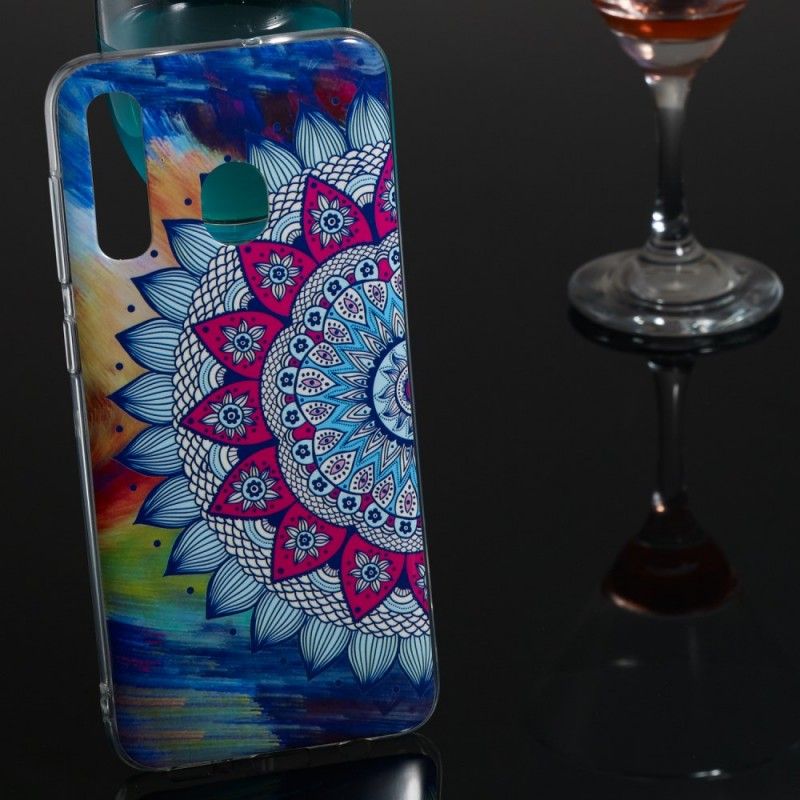 Case Hoesje Samsung Galaxy A50 Telefoonhoesje Fluorescerende Mandala