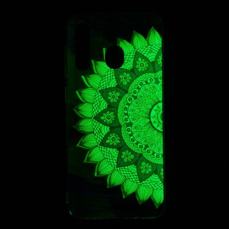 Case Hoesje Samsung Galaxy A50 Telefoonhoesje Fluorescerende Mandala