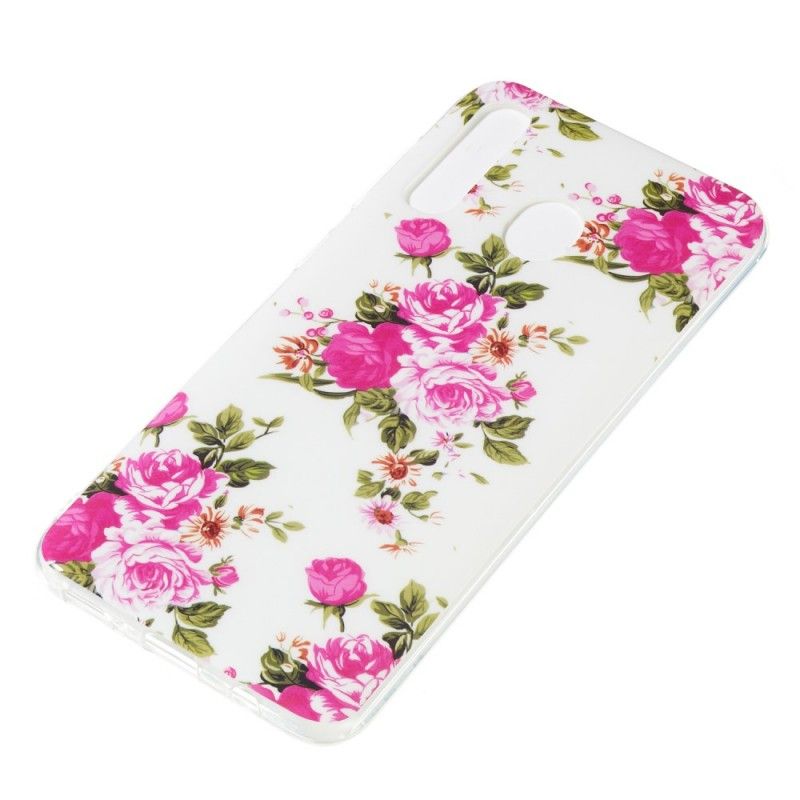 Case Hoesje Samsung Galaxy A50 Telefoonhoesje Fluorescerende Vrijheidsbloemen