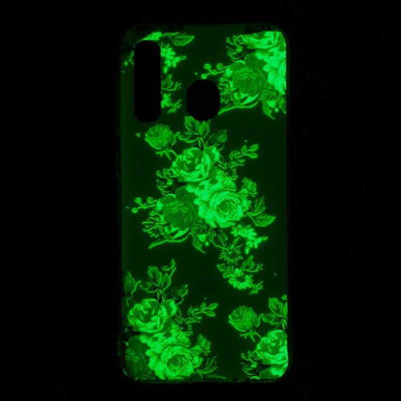 Case Hoesje Samsung Galaxy A50 Telefoonhoesje Fluorescerende Vrijheidsbloemen