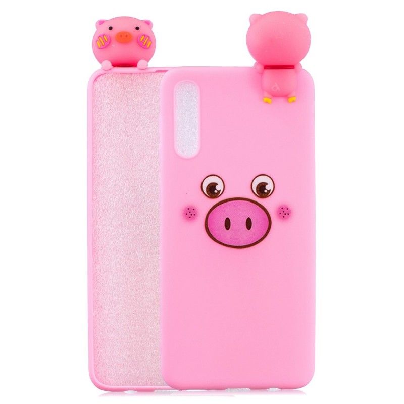 Case Hoesje Samsung Galaxy A50 Telefoonhoesje Grappig 3D Varken