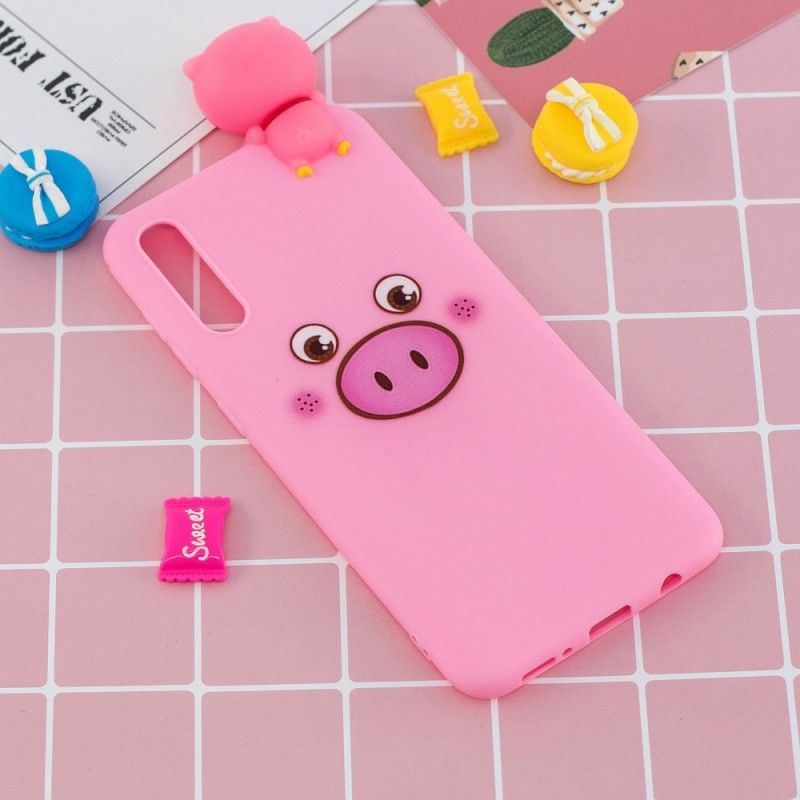 Case Hoesje Samsung Galaxy A50 Telefoonhoesje Grappig 3D Varken