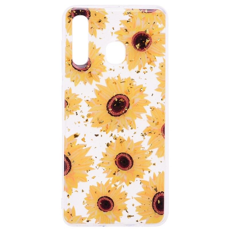 Case Hoesje Samsung Galaxy A50 Telefoonhoesje Meerdere Zonnebloemen