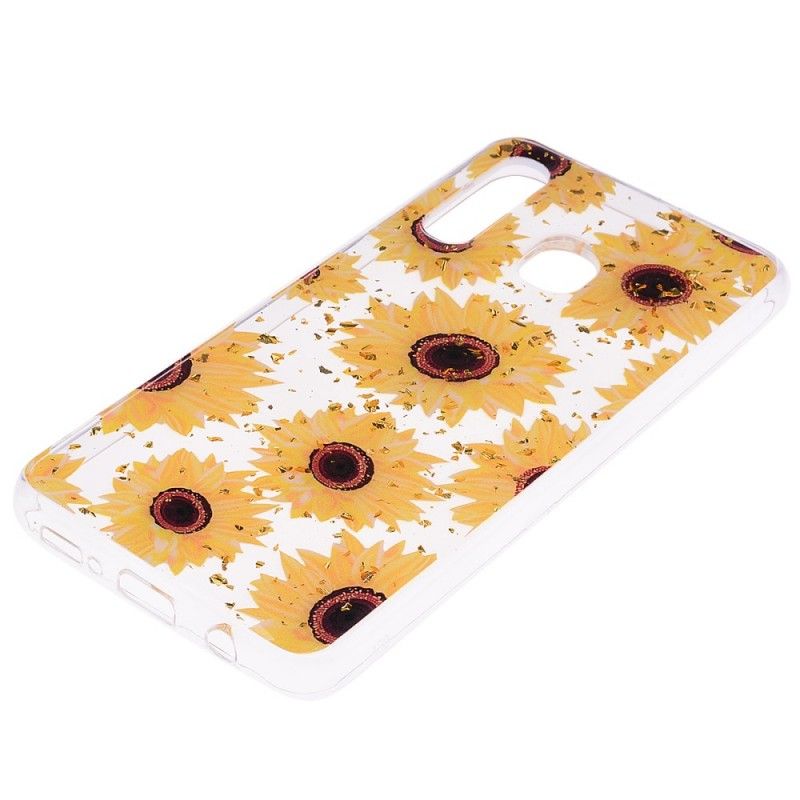 Case Hoesje Samsung Galaxy A50 Telefoonhoesje Meerdere Zonnebloemen