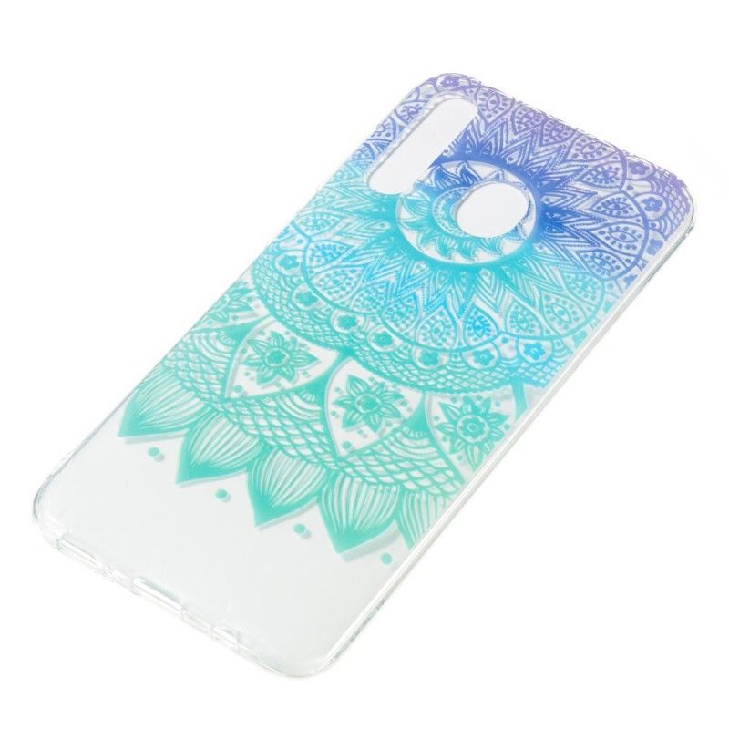 Case Hoesje Samsung Galaxy A50 Telefoonhoesje Transparant Blauwe Mandala