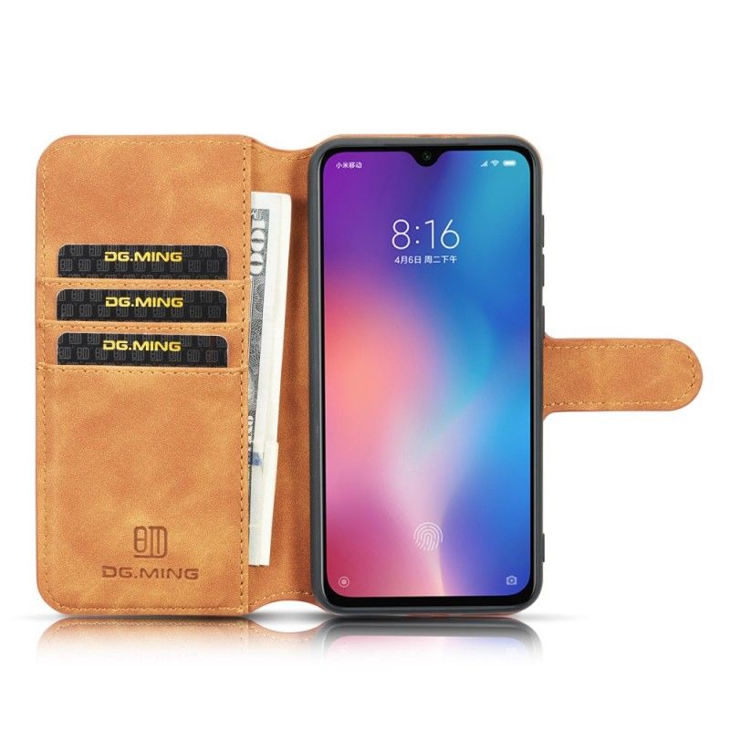 Cover Folio-hoesje Samsung Galaxy A50 Grijs Zwart Telefoonhoesje Retro Dg.Ming